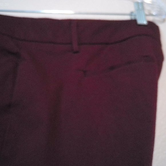 Burgundy Wine Dress Pants Straight Leg SZ 12 by Worthington - Picture 2 of 7